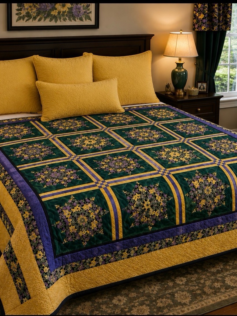 NEW handmade gorgeous quilt 104β x86β